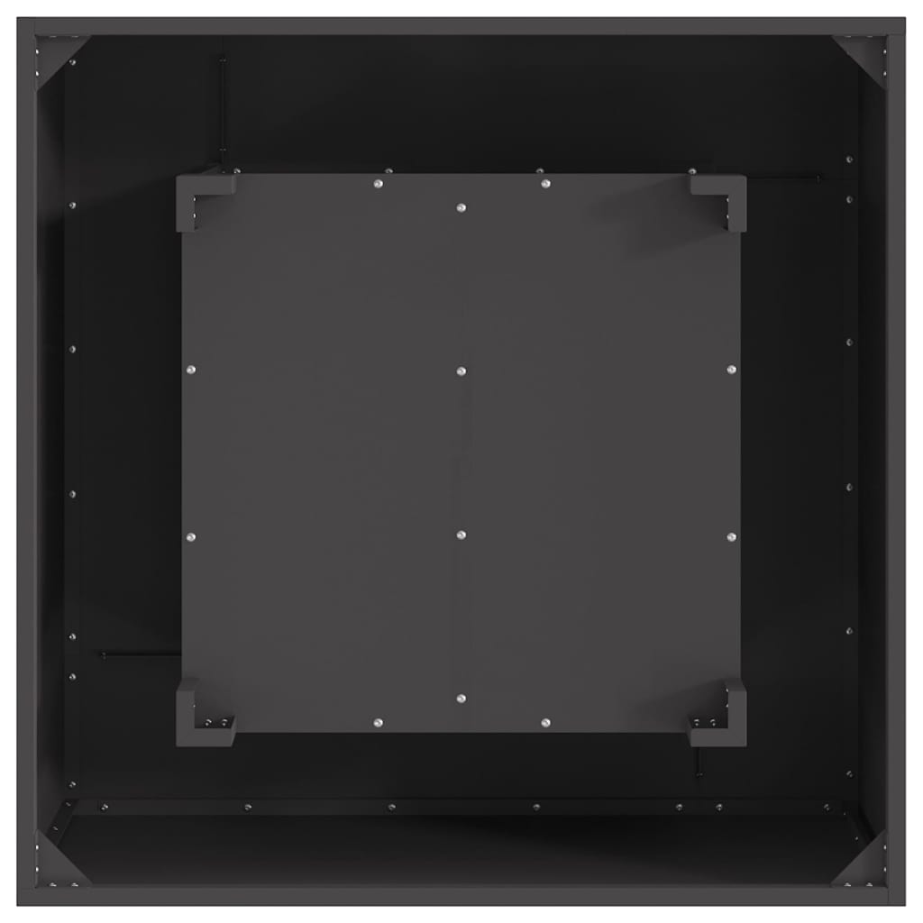 vidaXL Fire Pit Black 80 x 80 x 40 cm Cold-rolled steel