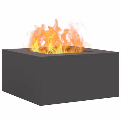 vidaXL Fire Pit Black 80 x 80 x 40 cm Cold-rolled steel
