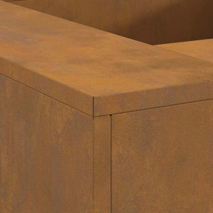 vidaXL Fire Pit Brown 80 x 80 x 40 cm Weathering steel