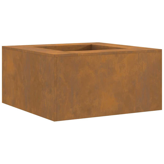 vidaXL Fire Pit Brown 80 x 80 x 40 cm Weathering steel