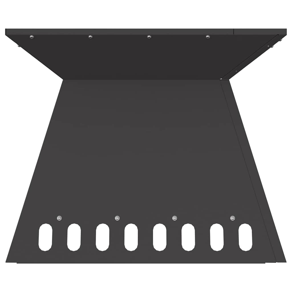 vidaXL Fire Bowl Black 48 x 48 x 40 cm Weathering Steel