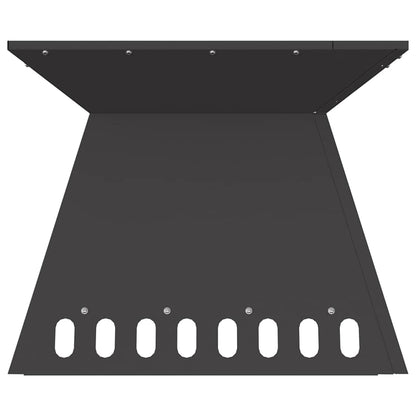 vidaXL Fire Bowl Black 48 x 48 x 40 cm Weathering Steel