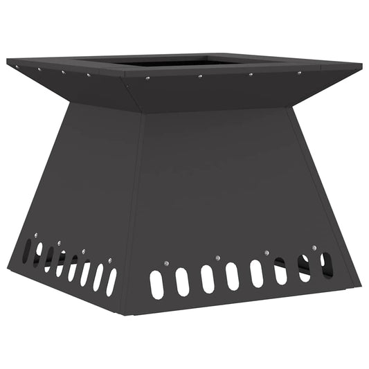 vidaXL Fire Bowl Black 48 x 48 x 40 cm Weathering Steel