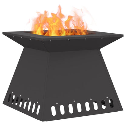 vidaXL Fire Bowl Black 48 x 48 x 40 cm Weathering Steel