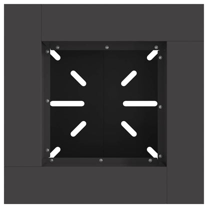 vidaXL Fire Pit Black 48 x 48 x 40 cm Steel