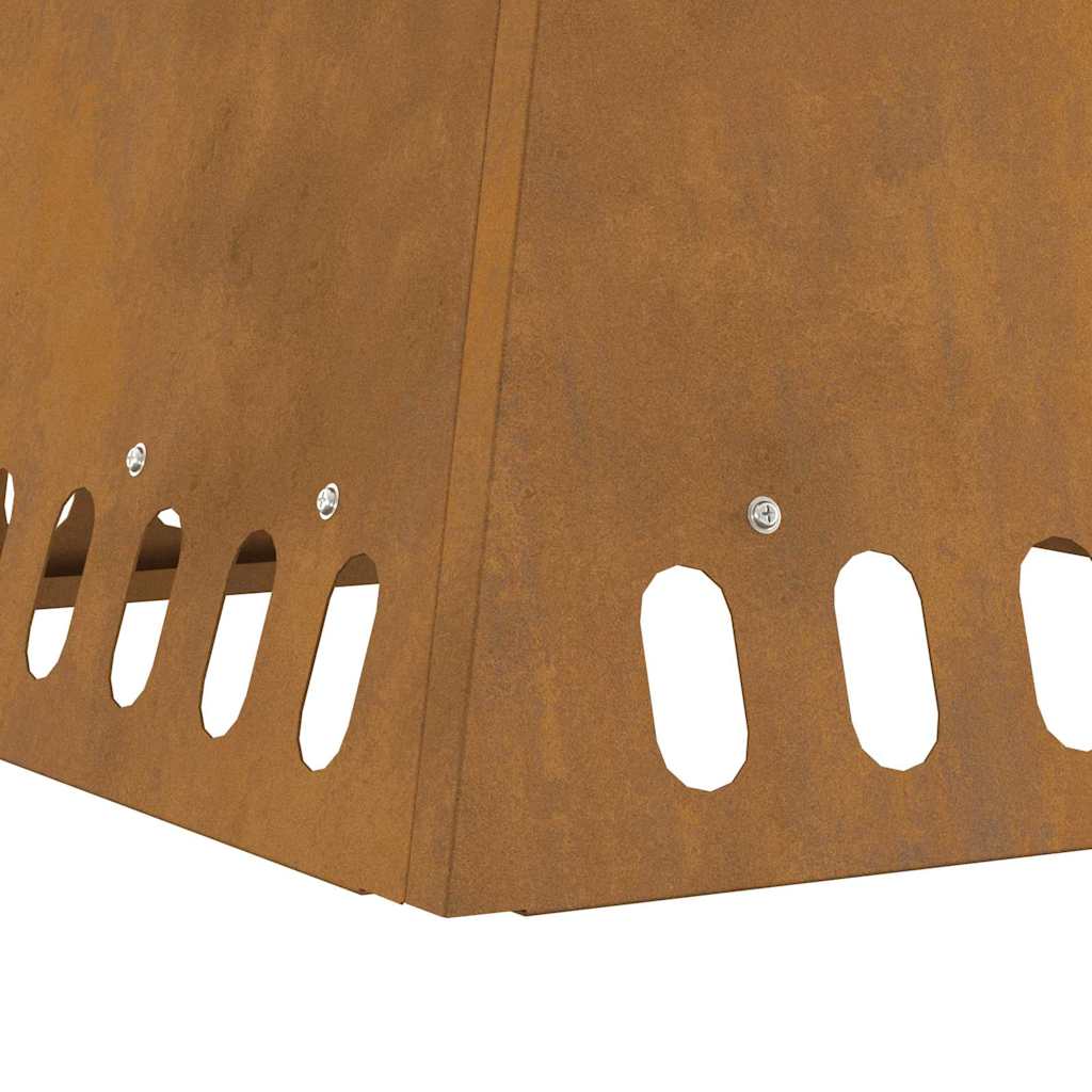 vidaXL Fire Pit Brown 48 x 48 x 40 cm Weathering steel