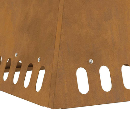 vidaXL Fire Pit Brown 48 x 48 x 40 cm Weathering steel