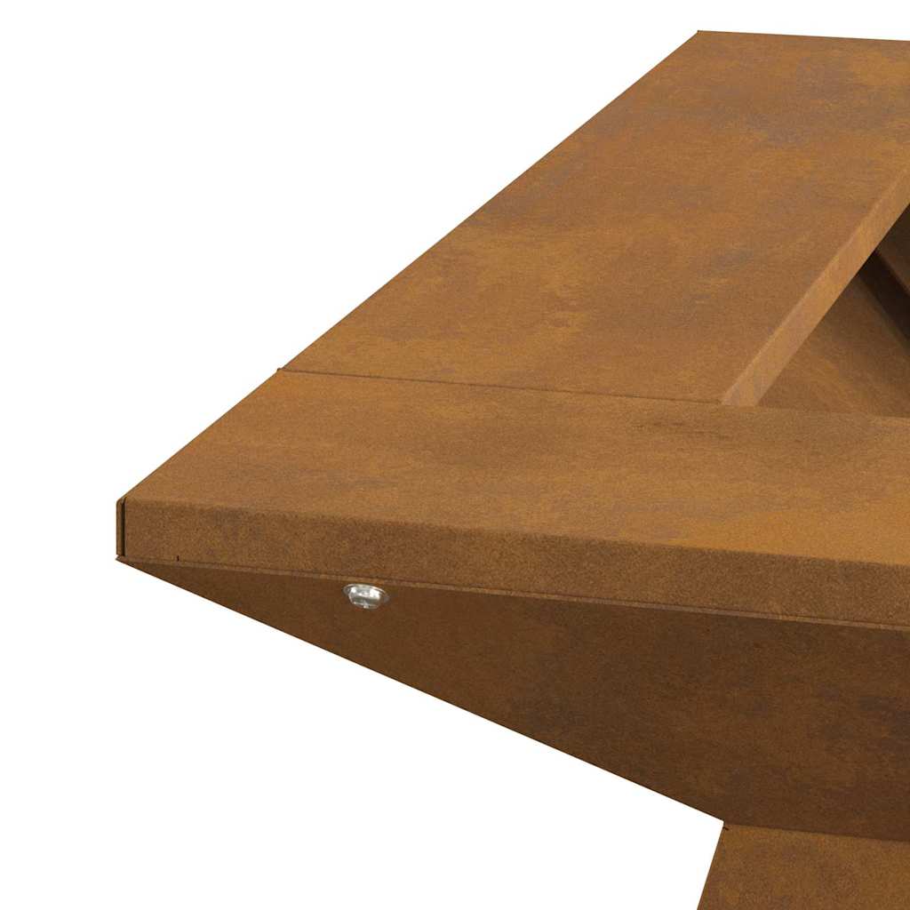 vidaXL Fire Pit Brown 48 x 48 x 40 cm Weathering steel
