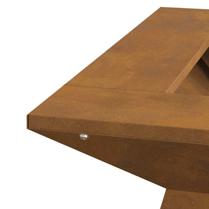 vidaXL Fire Pit Brown 48 x 48 x 40 cm Weathering steel