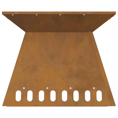 vidaXL Fire Pit Brown 48 x 48 x 40 cm Weathering steel