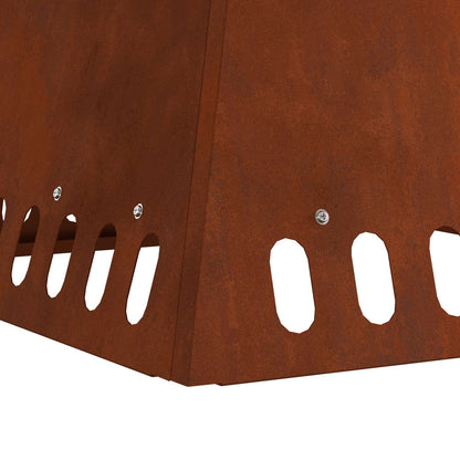 vidaXL Fire Pit Brown 48 x 48 x 40 cm Weathering Steel