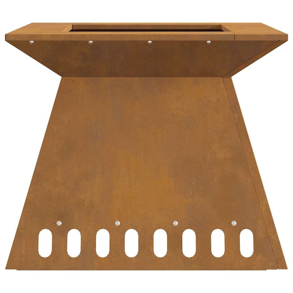 vidaXL Fire Pit Brown 48 x 48 x 40 cm Weathering steel