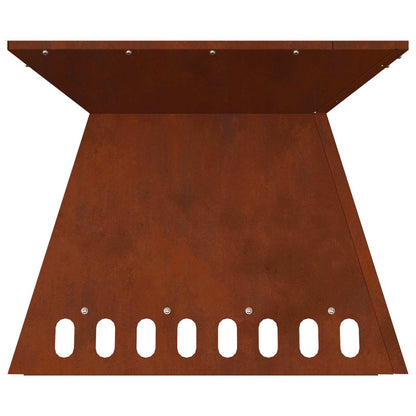 vidaXL Fire Pit Brown 48 x 48 x 40 cm Weathering Steel