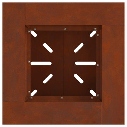 vidaXL Fire Pit Brown 48 x 48 x 40 cm Weathering Steel