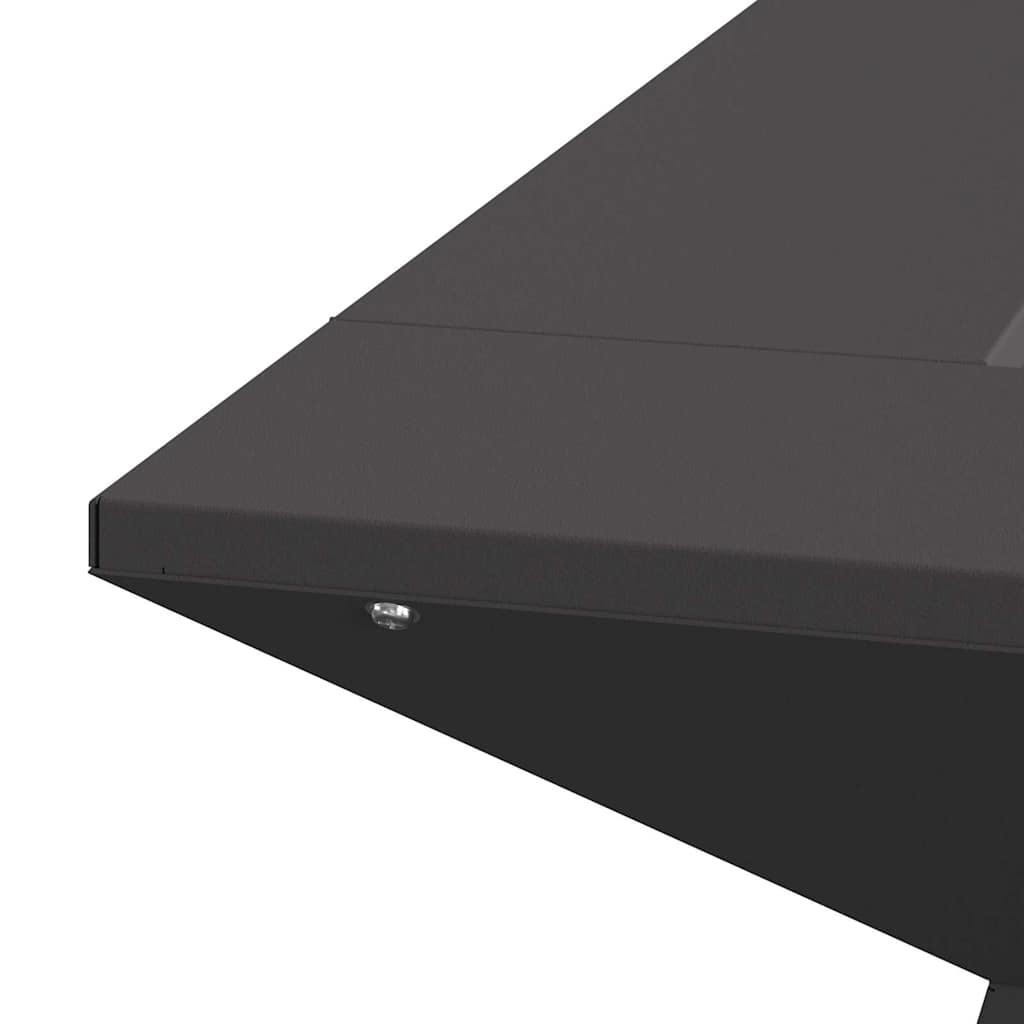 vidaXL Fire Pit Black 60 x 60 x 50 cm Cold-rolled steel