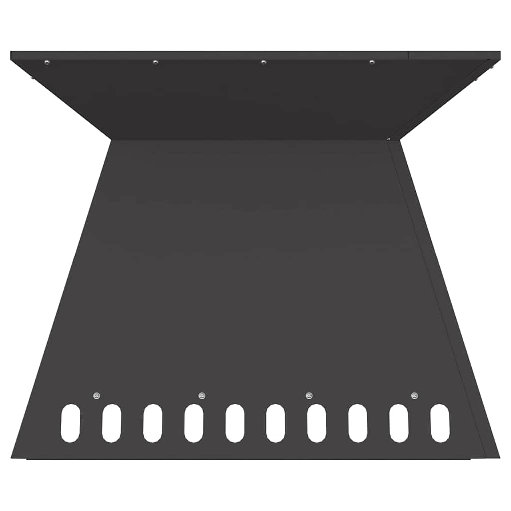 vidaXL Fire Pit Black 60 x 60 x 50 cm Cold-rolled steel