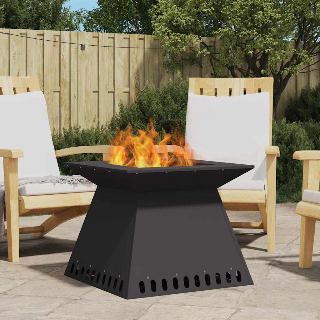 vidaXL Fire Pit Black 60 x 60 x 50 cm Cold-rolled steel