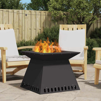 vidaXL Fire Pit Black 60 x 60 x 50 cm Cold-rolled steel