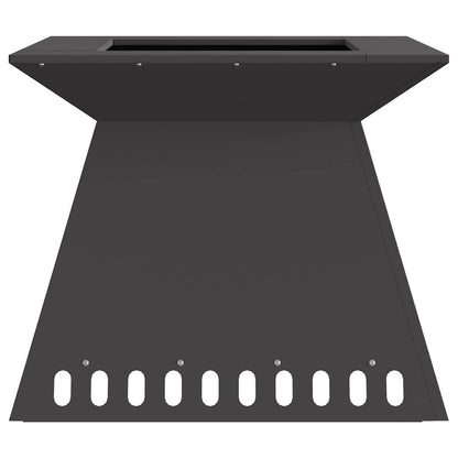 vidaXL Fire Pit Black 60 x 60 x 50 cm Cold-rolled steel