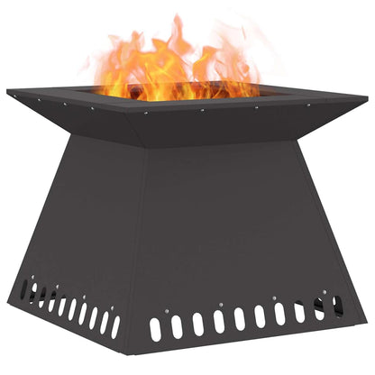 vidaXL Fire Pit Black 60 x 60 x 50 cm Cold-rolled steel