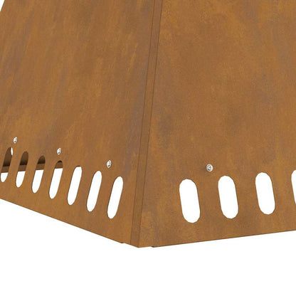 vidaXL Fire Pit Brown 60 x 60 x 50 cm Weathering steel