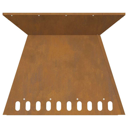 vidaXL Fire Pit Brown 60 x 60 x 50 cm Weathering steel