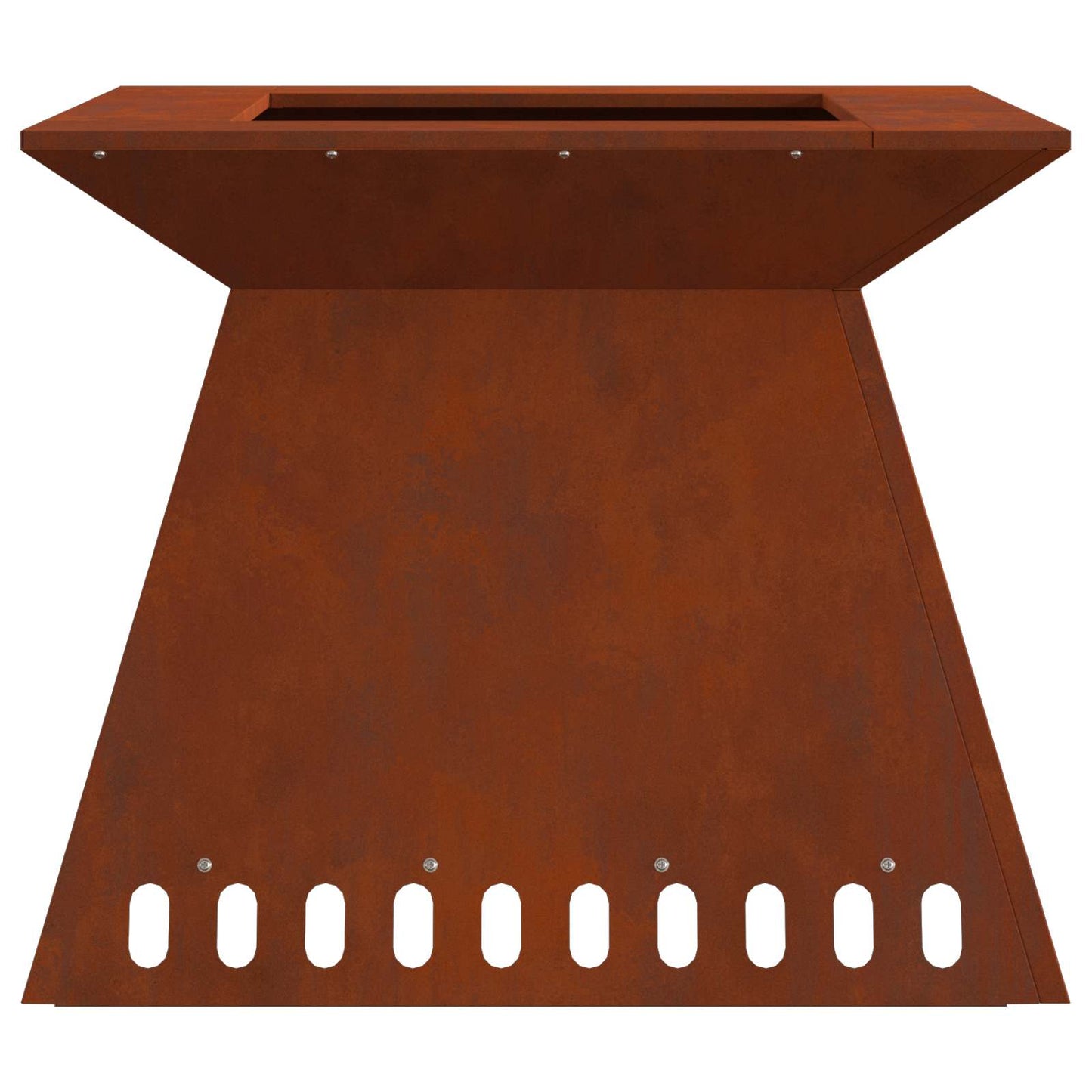 vidaXL Fire Pit Brown 60 x 60 x 50 cm Weathering Steel