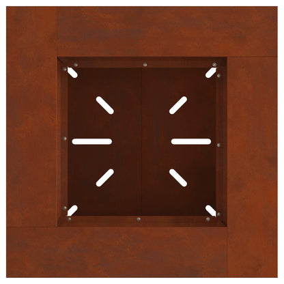 vidaXL Fire Pit Brown 60 x 60 x 50 cm Weathering Steel