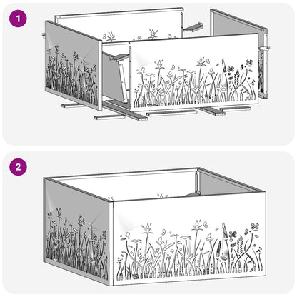 vidaXL Fire Pit Black 60 x 60 x 30 cm Steel