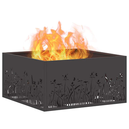vidaXL Fire Pit Black 60 x 60 x 30 cm Steel