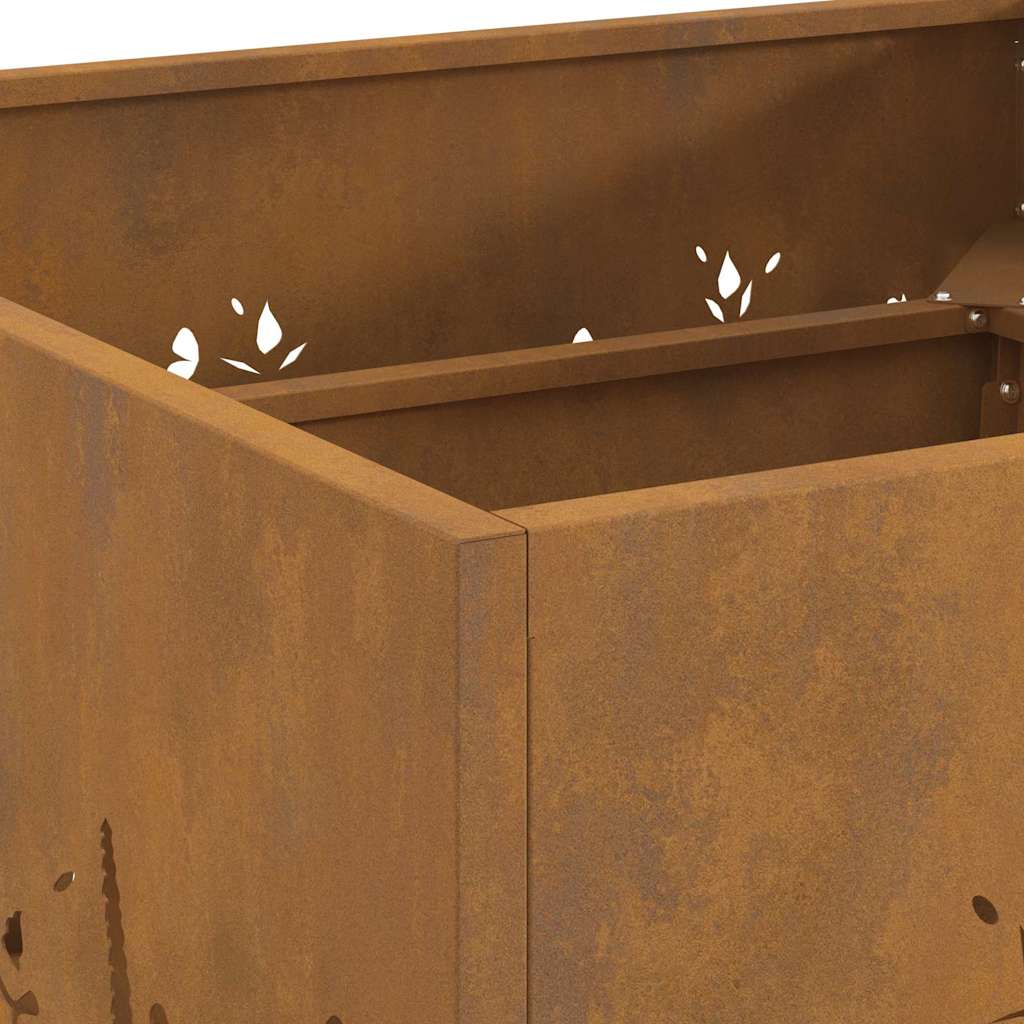 vidaXL Fire Pit Brown 60 x 60 x 30 cm Weathering steel