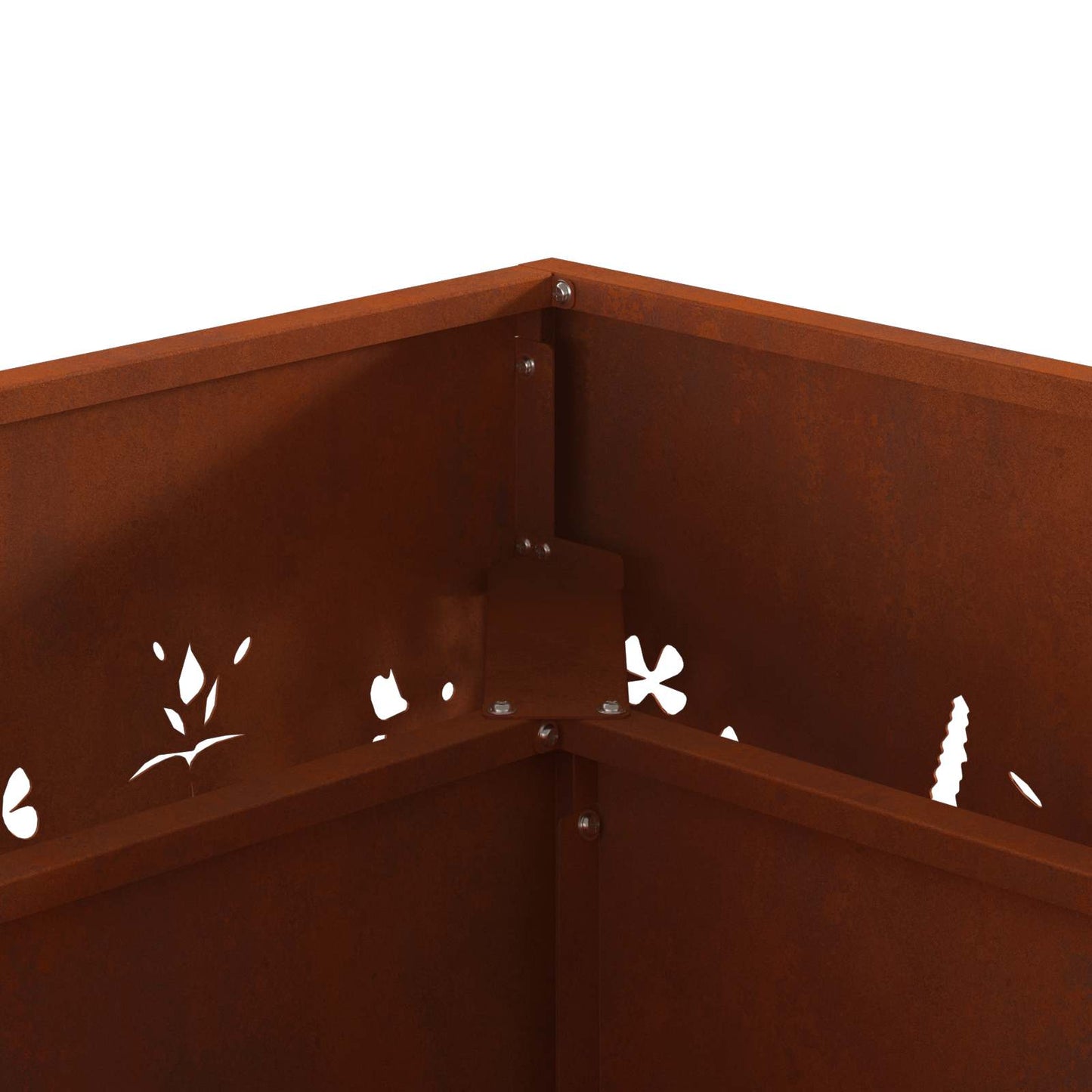 vidaXL Fire Pit Brown 60 x 60 x 30 cm Weathering Steel