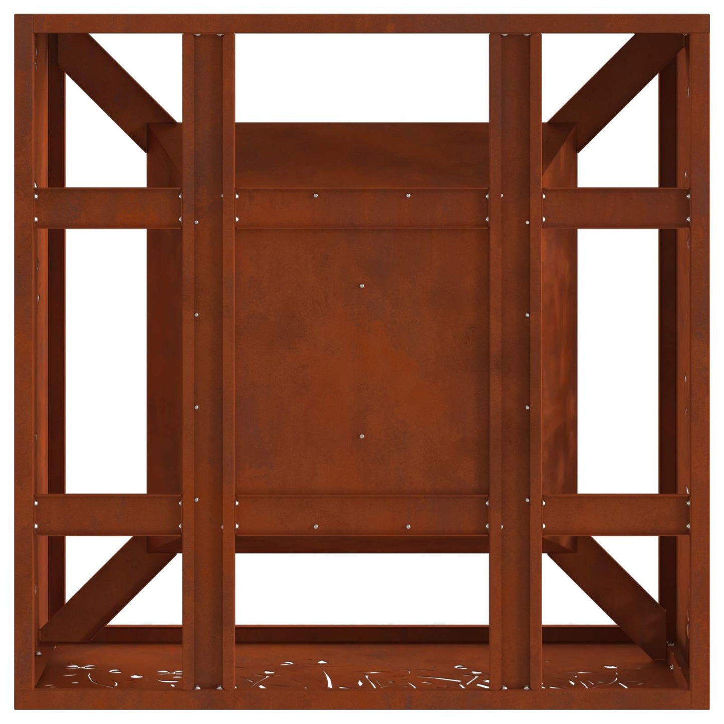 vidaXL Fire Pit Brown 60 x 60 x 30 cm Weathering Steel