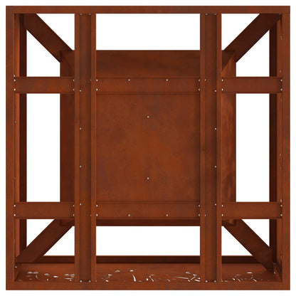 vidaXL Fire Pit Brown 60 x 60 x 30 cm Weathering Steel