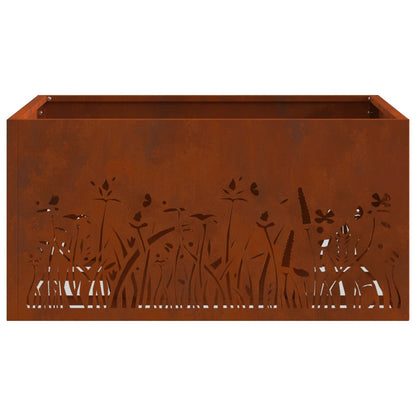 vidaXL Fire Pit Brown 60 x 60 x 30 cm Weathering Steel