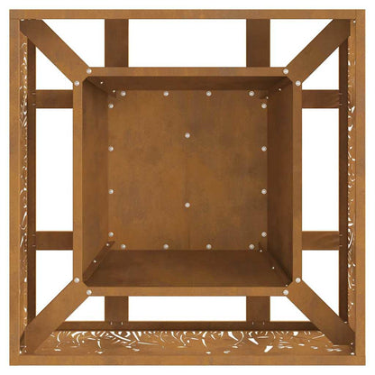 vidaXL Fire Pit Brown 60 x 60 x 30 cm Weathering steel