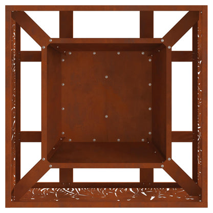 vidaXL Fire Pit Brown 60 x 60 x 30 cm Weathering Steel