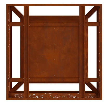 vidaXL Fire Pit Brown 80 x 80 x 30 cm Weathering Steel