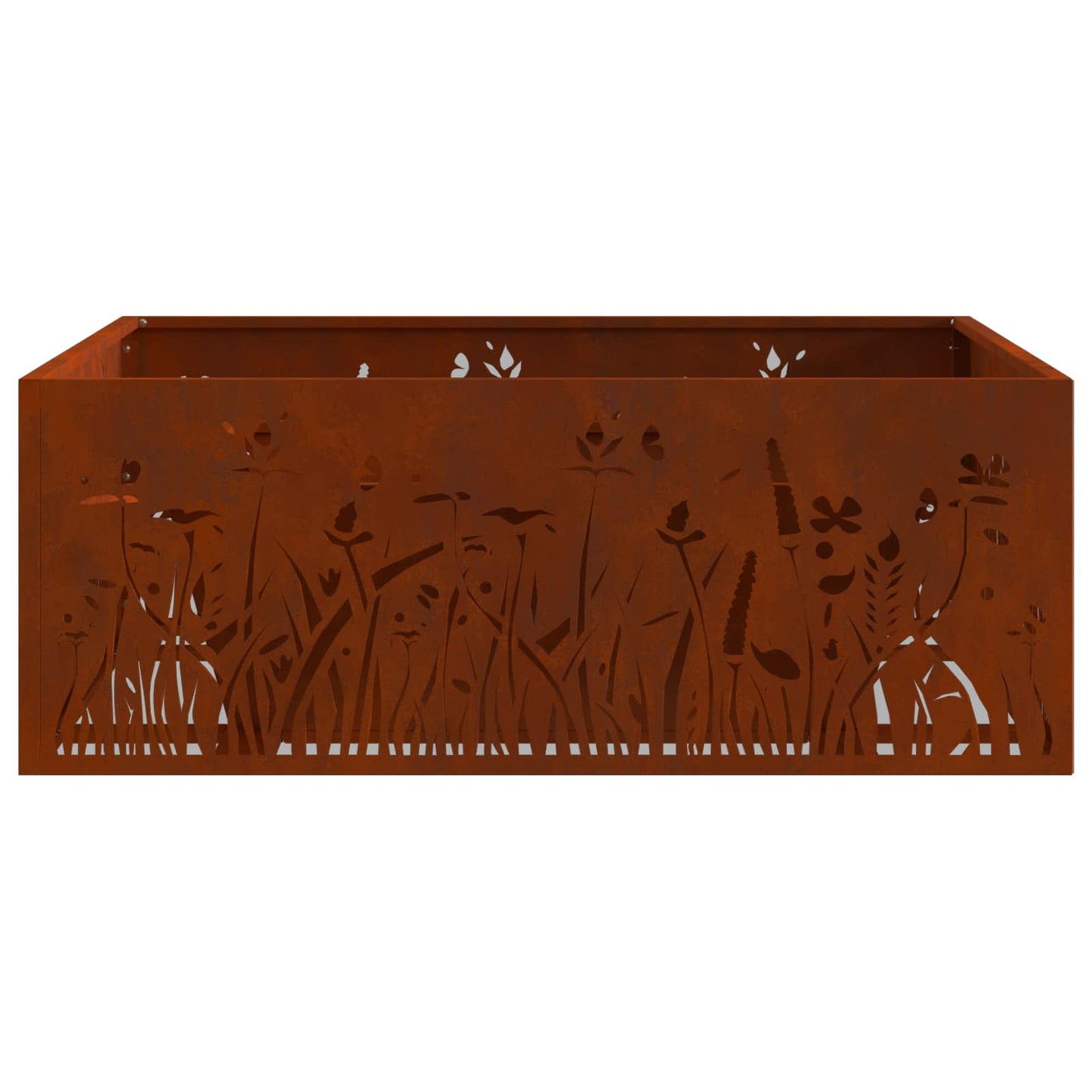 vidaXL Fire Pit Brown 80 x 80 x 30 cm Weathering Steel