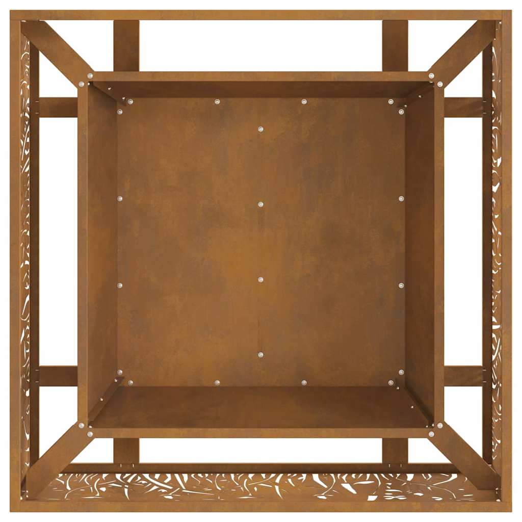 vidaXL Fire Pit Brown 80 x 80 x 30 cm Weathering steel
