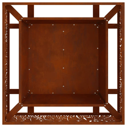 vidaXL Fire Pit Brown 80 x 80 x 30 cm Weathering Steel