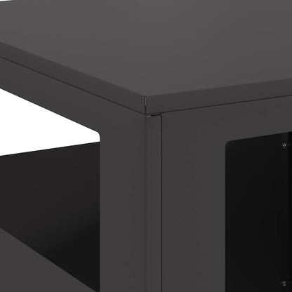 vidaXL Fire Pit Black 35 x 35 x 100 cm Cold-rolled steel