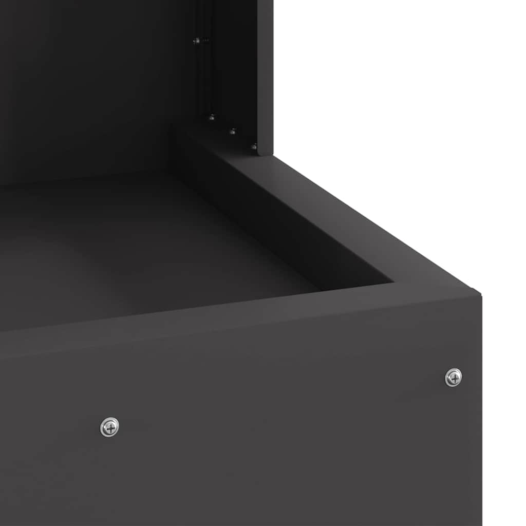 vidaXL Fire Pit Black 35 x 35 x 100 cm Cold-rolled steel