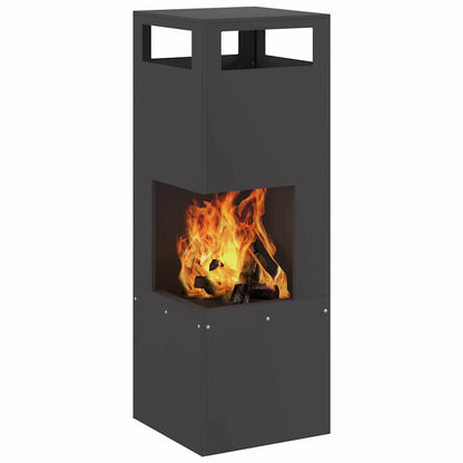 vidaXL Fire Pit Black 35 x 35 x 100 cm Cold-rolled steel