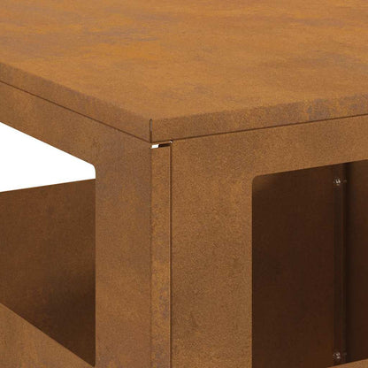 vidaXL Fire Pit Brown 35 x 35 x 100 cm Weathering steel