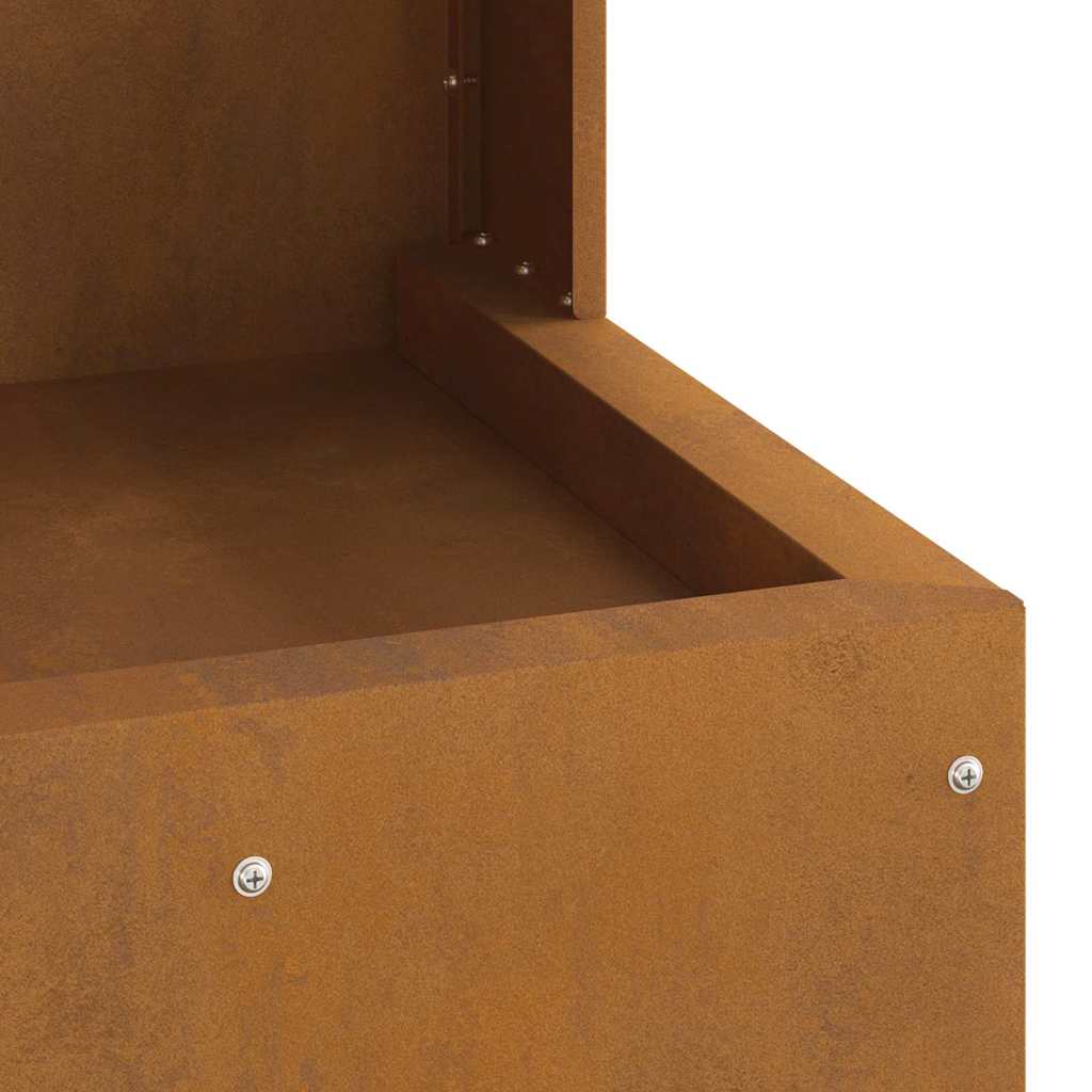 vidaXL Fire Pit Brown 35 x 35 x 100 cm Weathering steel