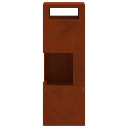 vidaXL Fire Pit Brown 35 x 35 x 100 cm Weathering Steel