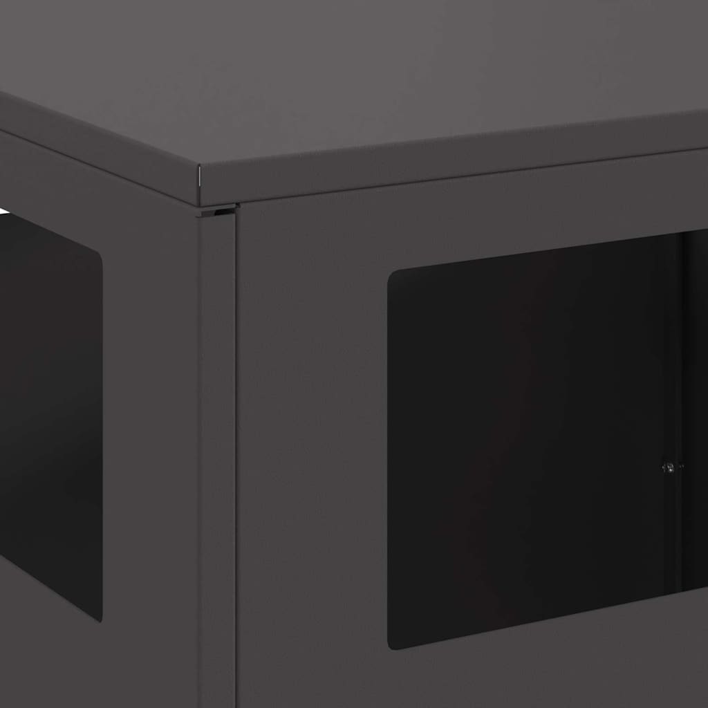 vidaXL Fire Pit Black 50 x 50 x 100 cm Cold-rolled steel