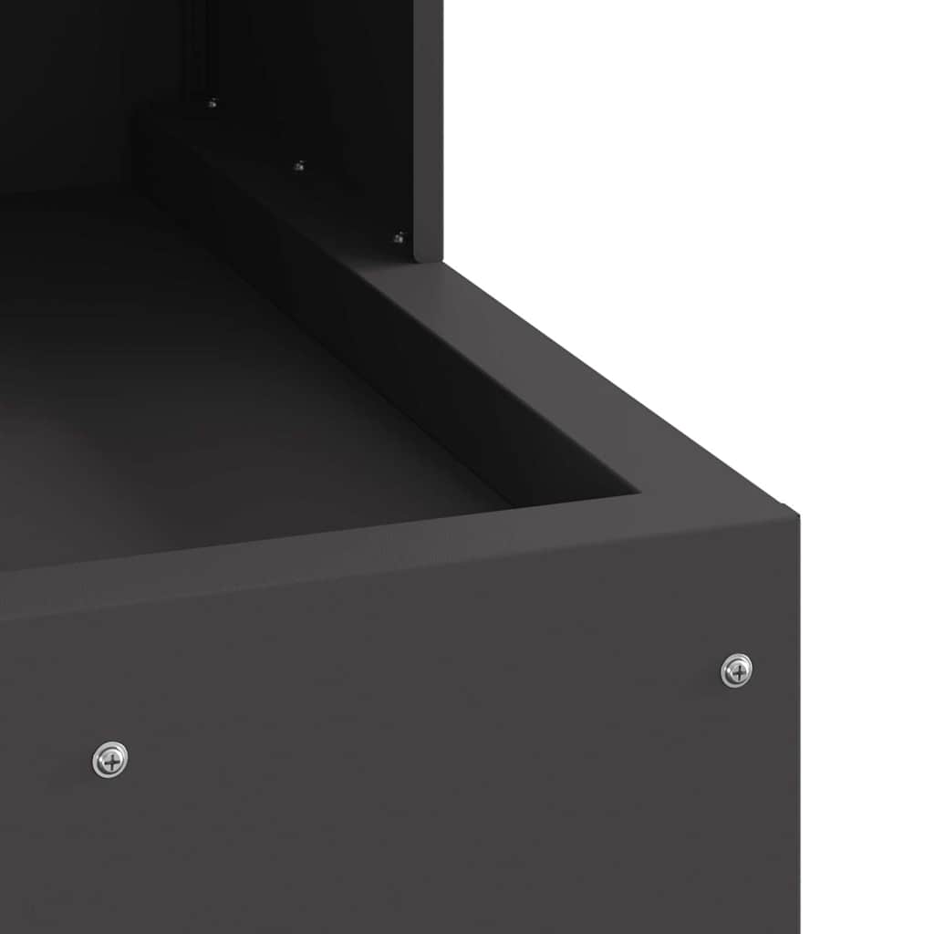 vidaXL Fire Pit Black 50 x 50 x 100 cm Cold-rolled steel