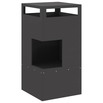 vidaXL Fire Pit Black 50 x 50 x 100 cm Cold-rolled steel